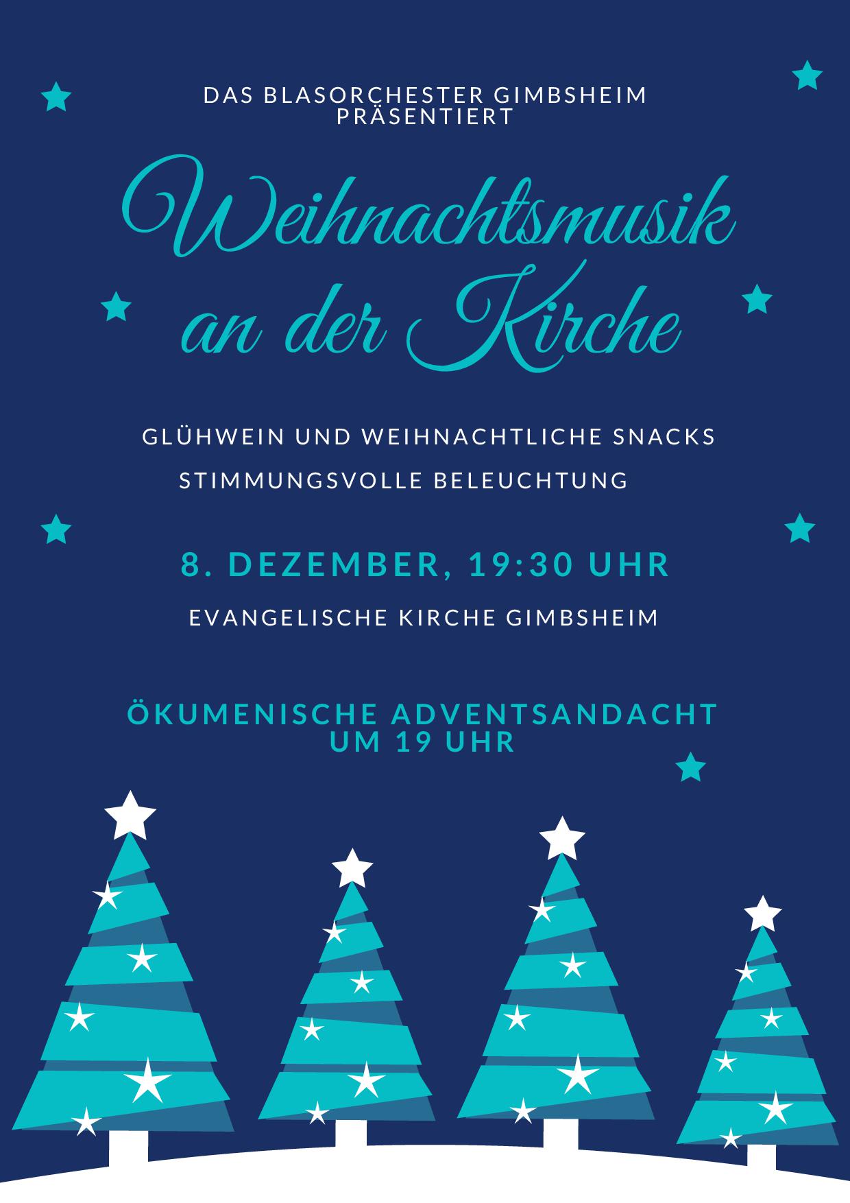Weihnachtsmusik an der Kirche